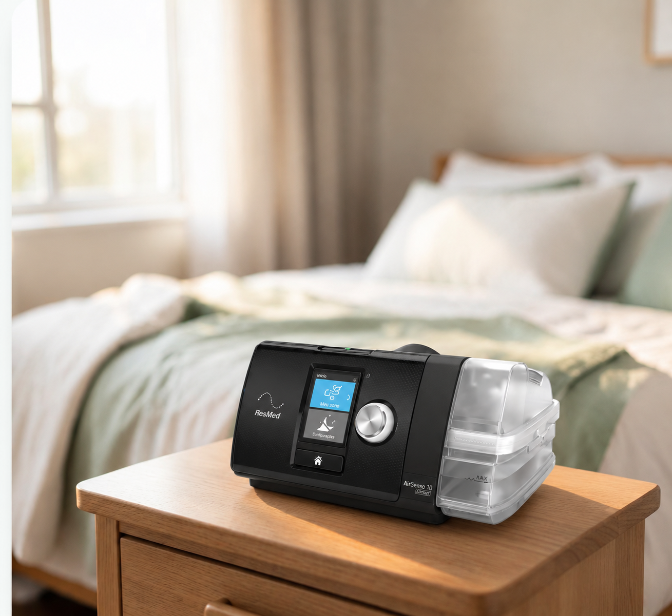 Aparelho de CPAP ResMed AirSense 10 para tratamento de apneia do sono